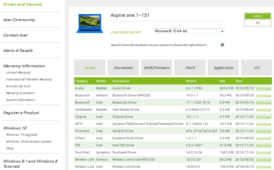 acer aspire 5750 network adapter driver