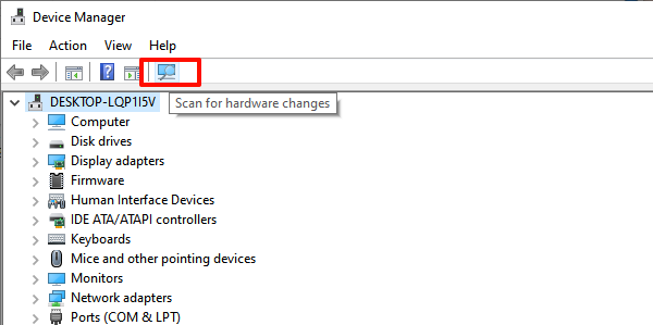 Scan-for-hardware-changes