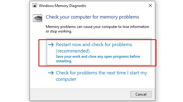 Run-Memory-Diagnostic-Tool