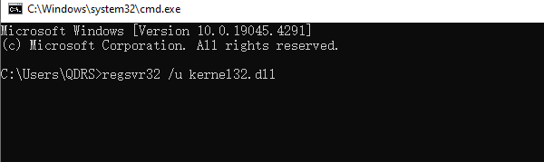 Unregister-the-Kernel32dll-file