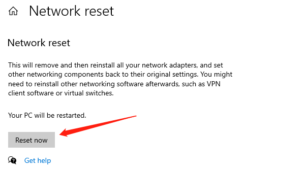 network-reset