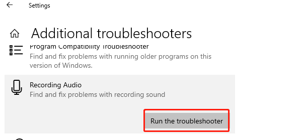 Run-Recording-Audio-Troubleshooter