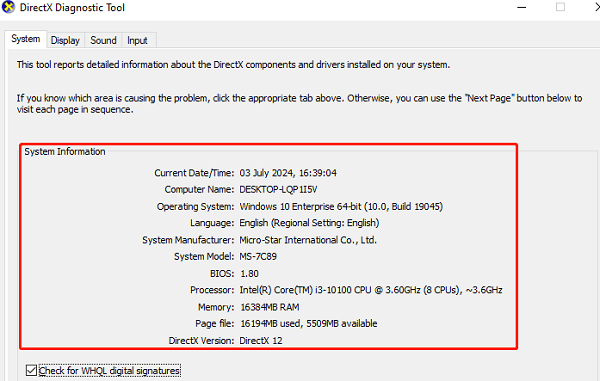 view-system-information