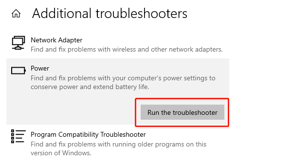 run-power-troubleshooter