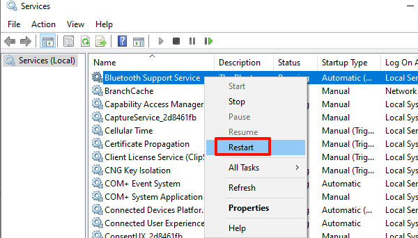 restart-bluetooth-support-service