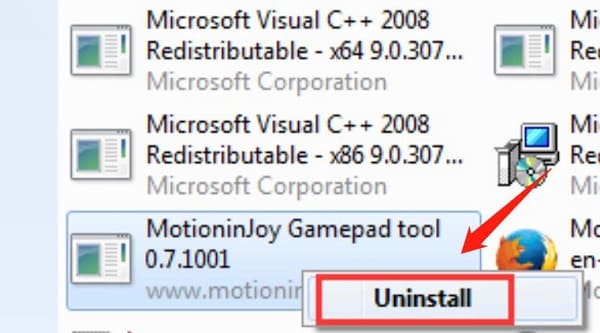 uninstall-MotionInJoy