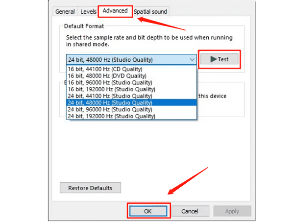 select-the-correct-audio-format