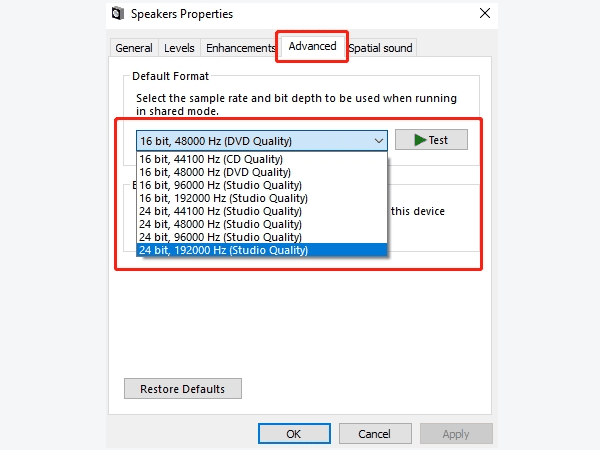 check-system-audio-format