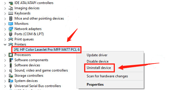 select-uninstall-device