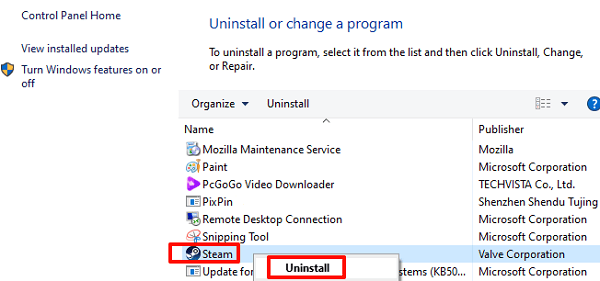 uninstall-steam