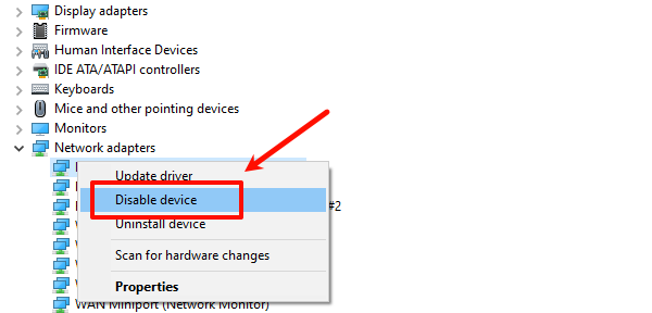 select-disable-device